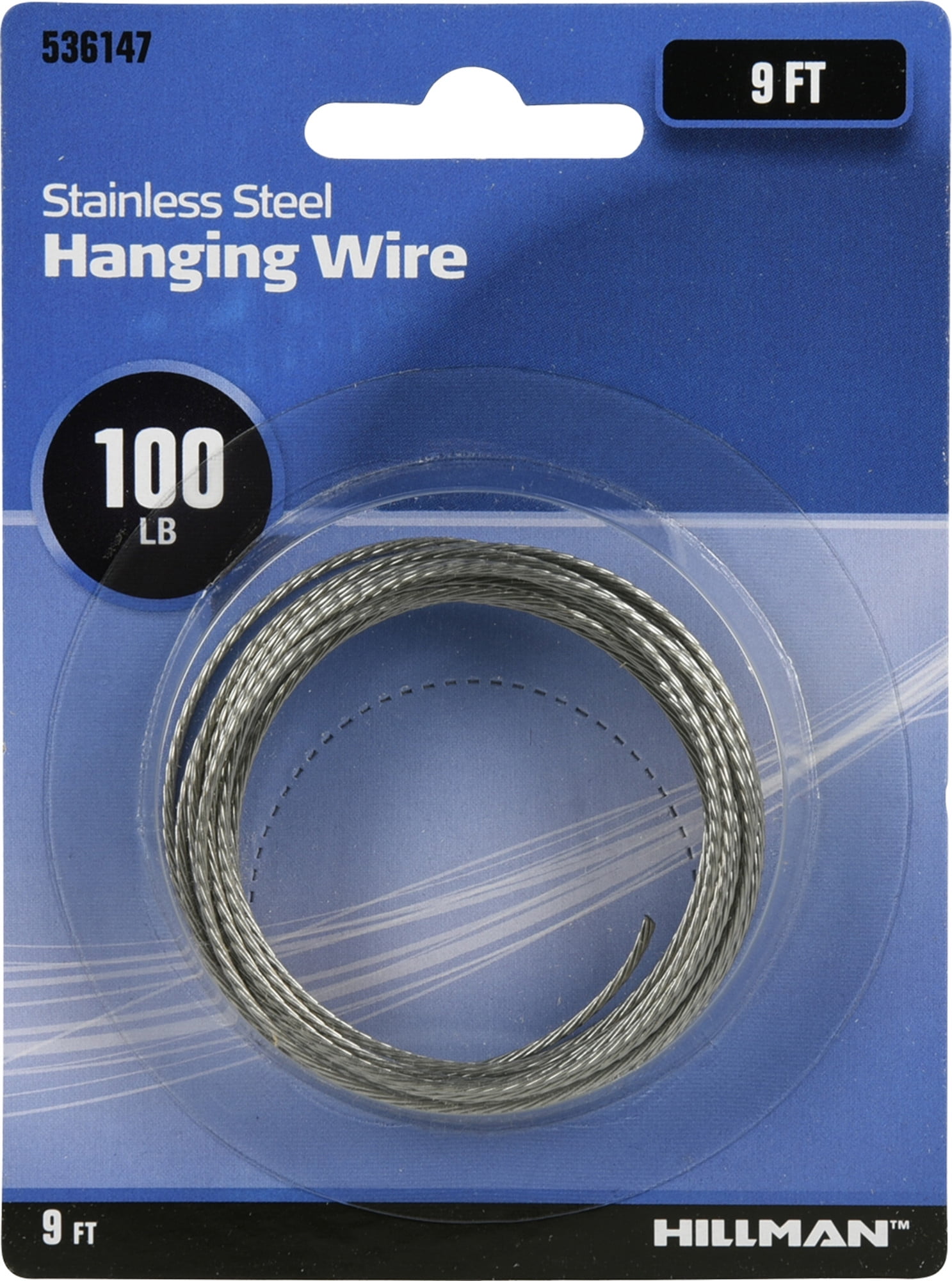 Hillman 536147 Stainless Steel Picture Hanging Wire 9ft 100lb