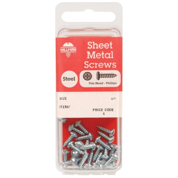 Hillman 5508 Zinc Plated Steel Sheet Metal Screws  12 x 1.5 in. - pack of 10