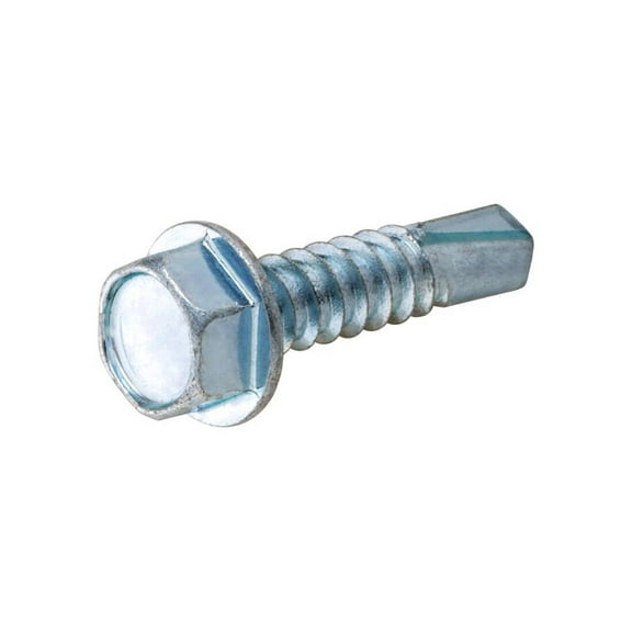 Hillman 560312 Self- Drilling Screws No. 8-18 X 1/2" L Hex Hex Washer Head Zinc-Plated