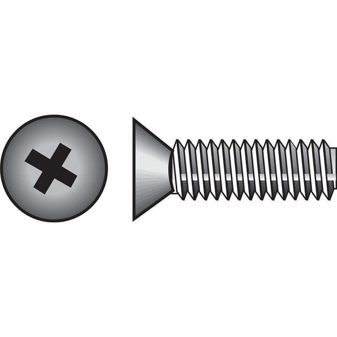 Hillman 56077 No. 0.25-20 x 0.5 in. Phillips Flat Head Stainless Steel Machine Screws - Pack of 100