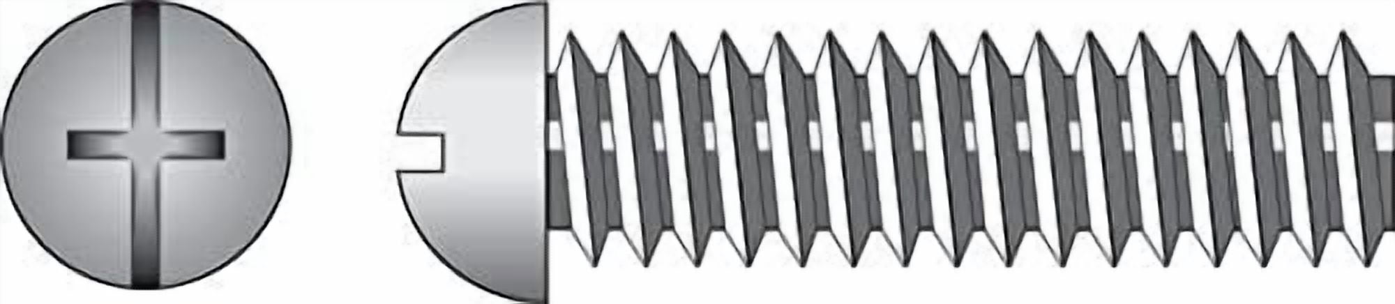Hillman 56331 No.20.25 x 1.25 in. L Combination Round Head Zinc-Plated Steel Machine Screws - Pack of 100