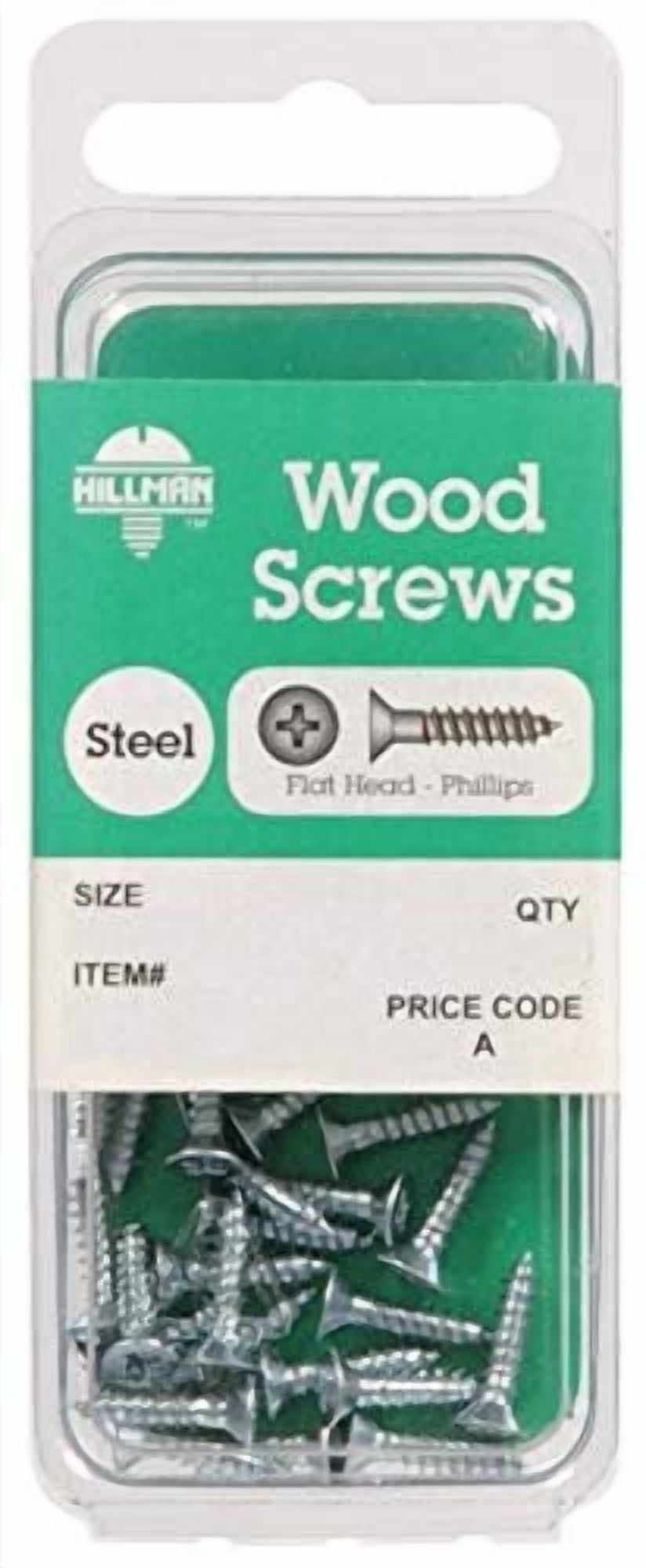 Hillman 56340 No.10 x 1.5 in. L Phillips Zinc-Plated Wood Screws - Pack of 8 - Case of 10