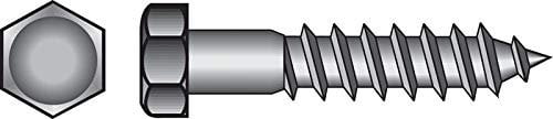 Hillman 57222 0.31 S x 1.5 in. Hex Zinc-Plated Steel Lag Screw, 100 per Pack