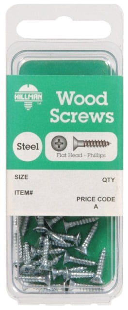 Hillman 5831 Zinc Plated Steel Wood Screws 12 x 1.25 in. - pack of 10