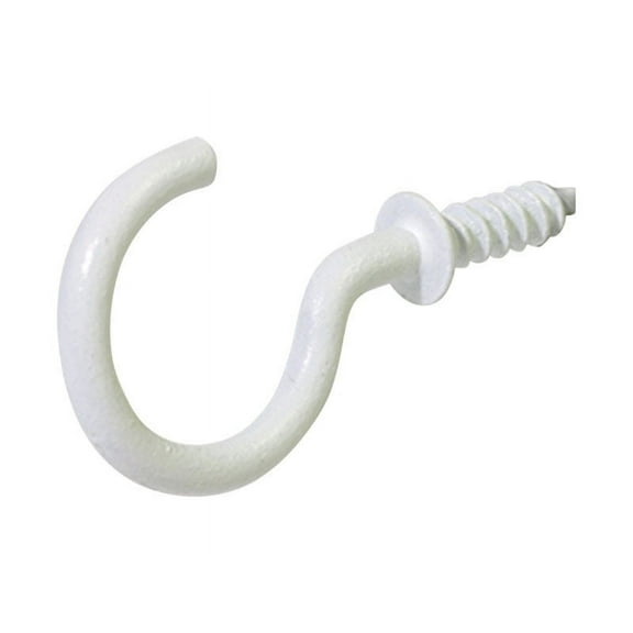 Hillman 7/8 In. White Anchor Wire Cup Hook (8 Count) 122235 Pack of 10