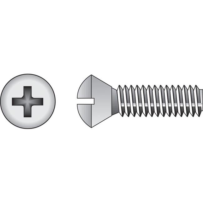 Hillman 59539 No. 10-24 x 2 in. Phillips Oval Head Stainless Steel Machine Screws - Pack of 100