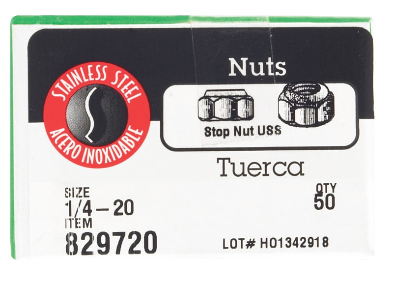 The Fastener Center 1/4-20 Ss Nylon Lock Nut 829720 - Walmart.com