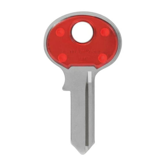 Hillman 5965272 Colorplus Padlock Blank Single Sided Universal Key - Red, Pack of 5