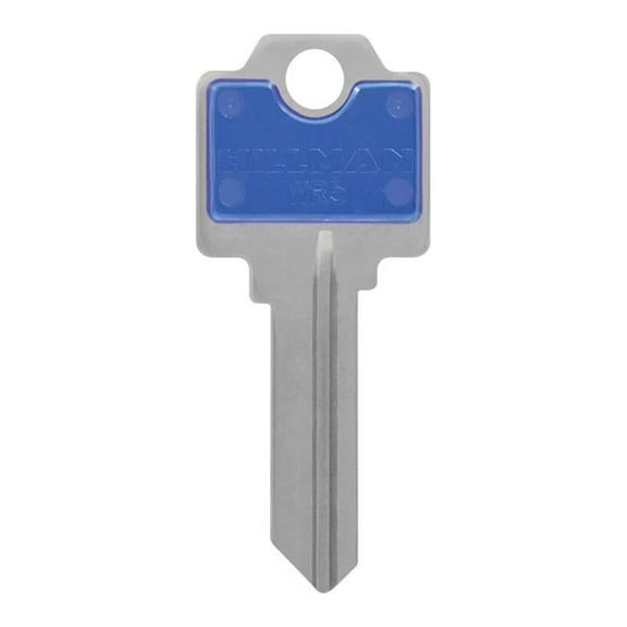 Hillman 5965298 Colorplus House & Office Blank Single Sided Universal Key - Blue, Pack of 5
