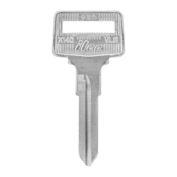 Hillman 5968342 Automotive Blank Double Sided Universal Key for Volvo - Silver, Pack of 10