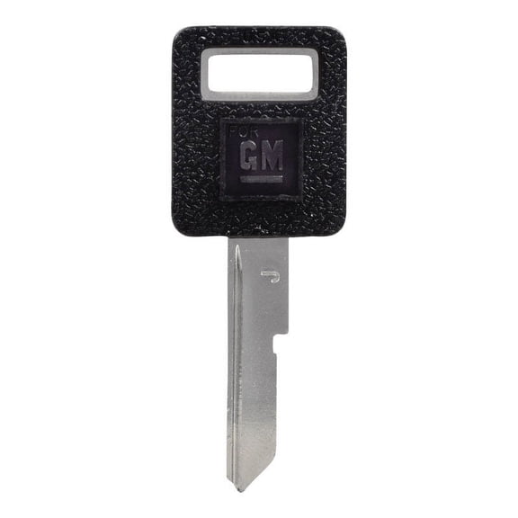Hillman 5969472 Automotive Blank Single Sided Universal Key for GM - Black & Silver, Pack of 5