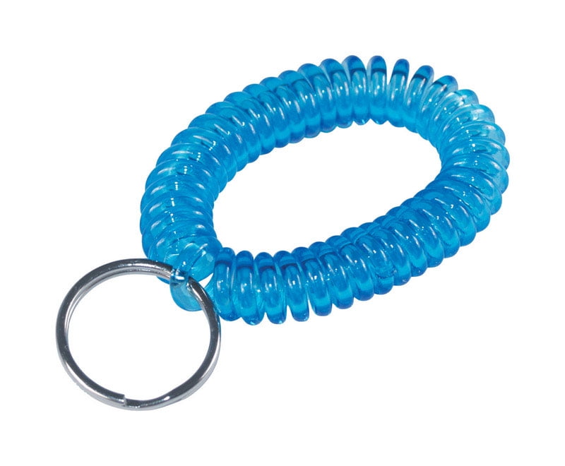 Hillman 5985387 Plastic Multi Color Split Ring Wrist Coil Key Chain - Case of 12