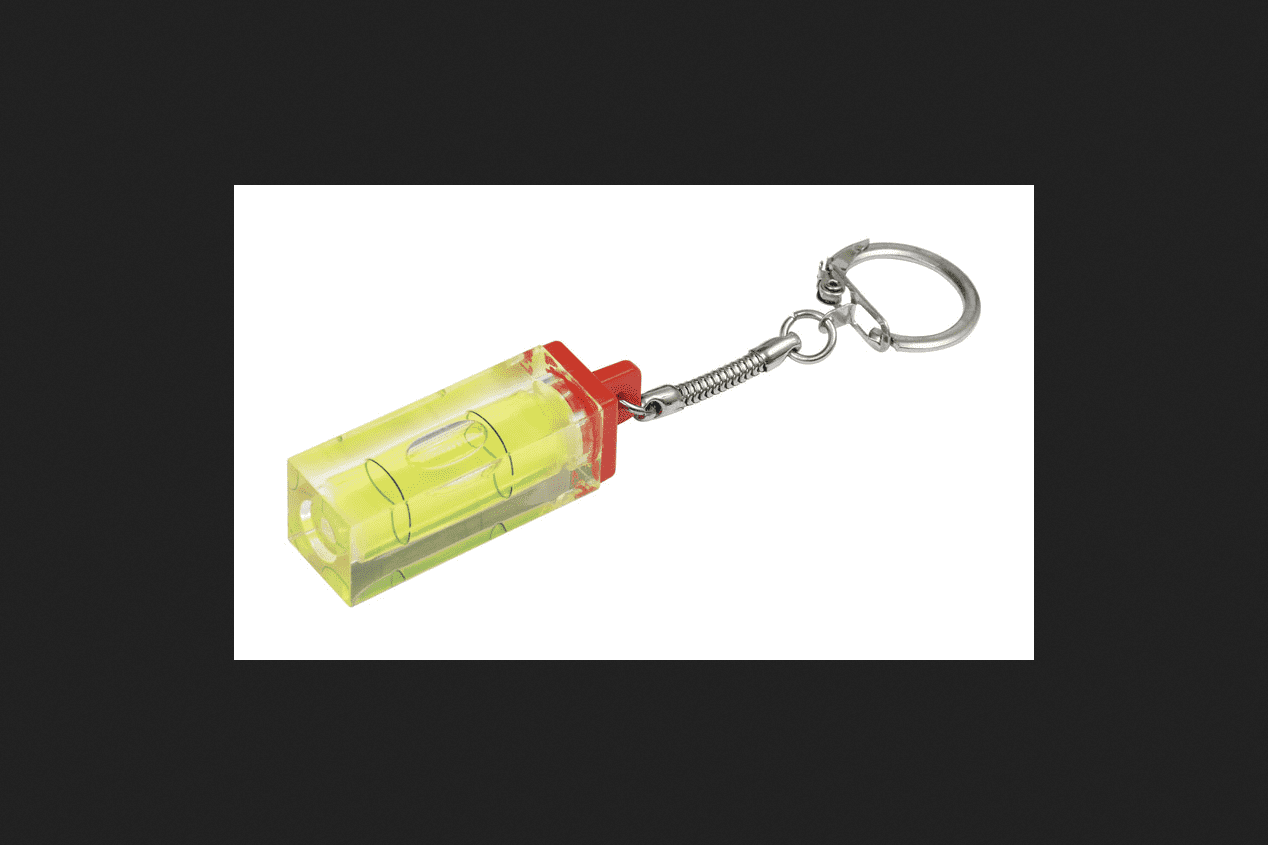 Hillman 5985403 Plastic Clear Mini Level Key Ring - Pack of 25