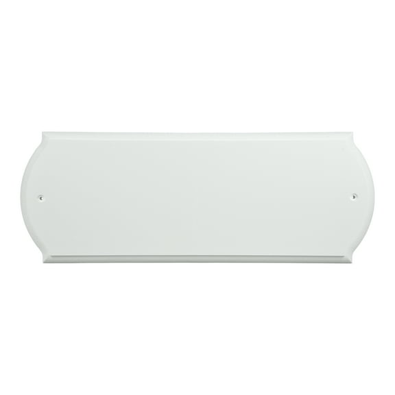 Hillman 6" x 16" White Plaque, PVC Address Plaque with Hardware