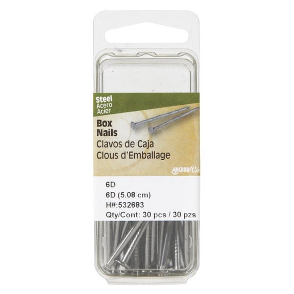 Hillman 532683 6D Steel CD30 Box Nails- pack of 6