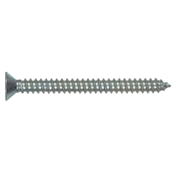 Hillman 8 in. x 1 in. L Phillips Flat Head Zinc-Plated Steel Sheet Metal Screws 100 1 pk