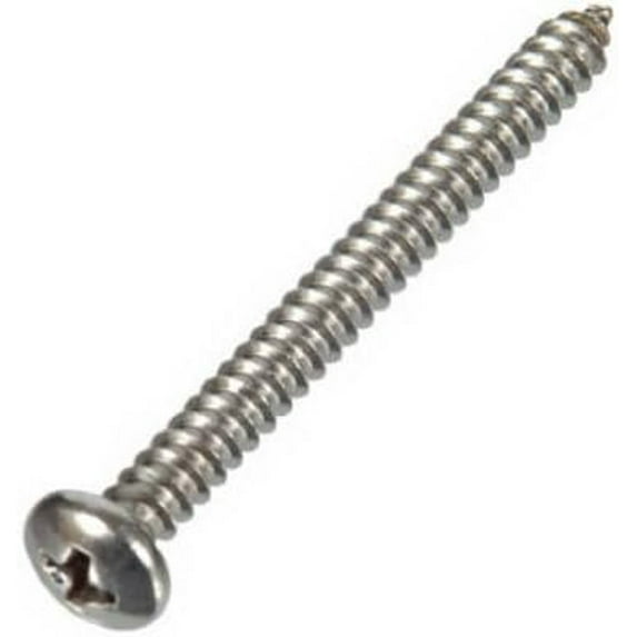 Hillman 823270 Phillips Stainless Sheet Metal Screw, #8 X 1.5" 100 Pack