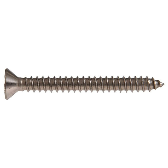 Hillman No. 12 x 1 in. L Phillips Flat Head Stainless Steel Sheet Metal Screws 100 pk