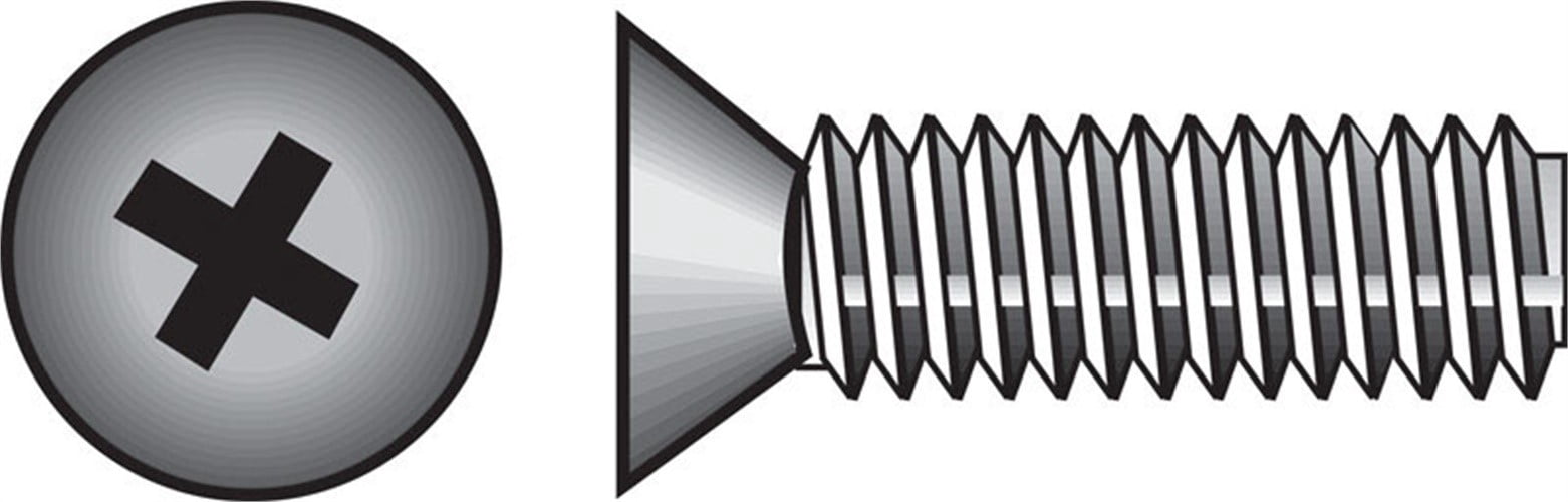 Hillman 825506 10-24 x 1 in. Phillips Flat Head Stainless Steel Machine Screw  Box of 100