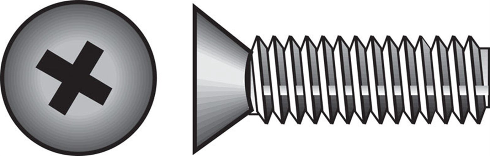 Hillman 825518 10-24 x 3 in. Phillips Flat Head Stainless Steel Machine Screw  Box of 10