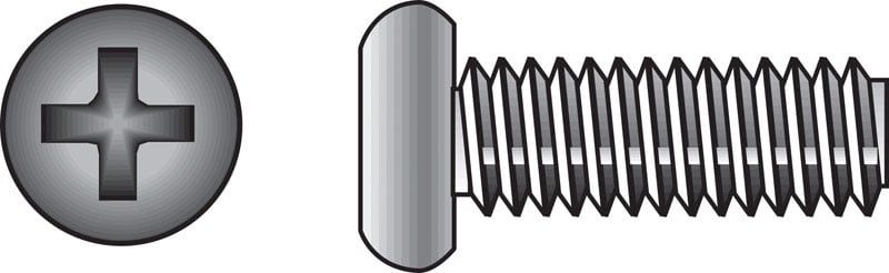Hillman 828540 10-32 x 1.25 in. Phillips Pan Head Stainless Steel Machine Screw
