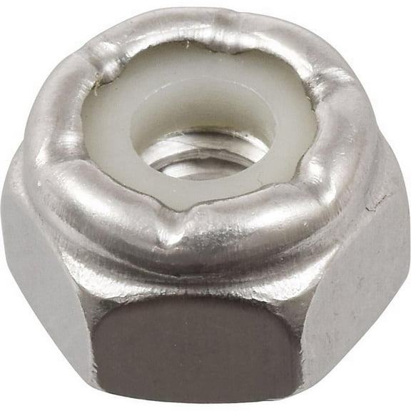 Hillman 829712 8-32 in. Nylon Insert Lock Nut  Stainless Steel - Box of 100