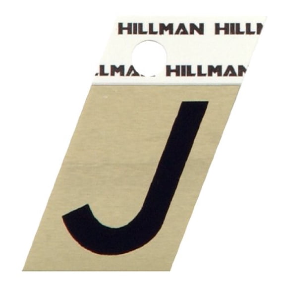 Hillman 840512 1-1/2-Inch Aluminum Angle-Cut Letter J