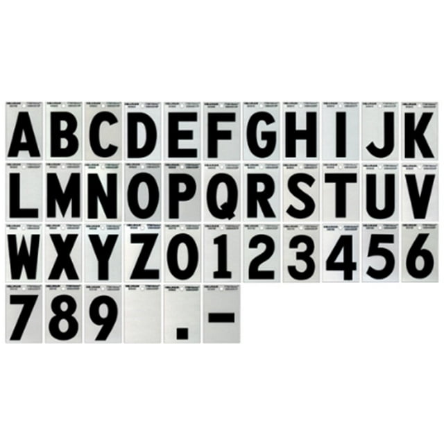 Hillman 840836 3" Black and Silver Reflective Poly-Film Adhesive Letter T