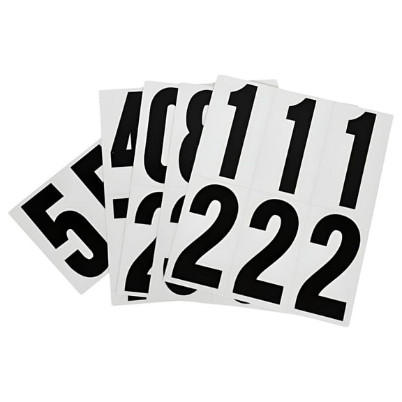 Hillman 843445 Reflective Adhesive Mailbox Number Pack, 3", Black and White