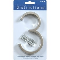 Hillman 844703 Number Distinctions 5" Silver Steel Screw-On 3 Brushed Nickel
