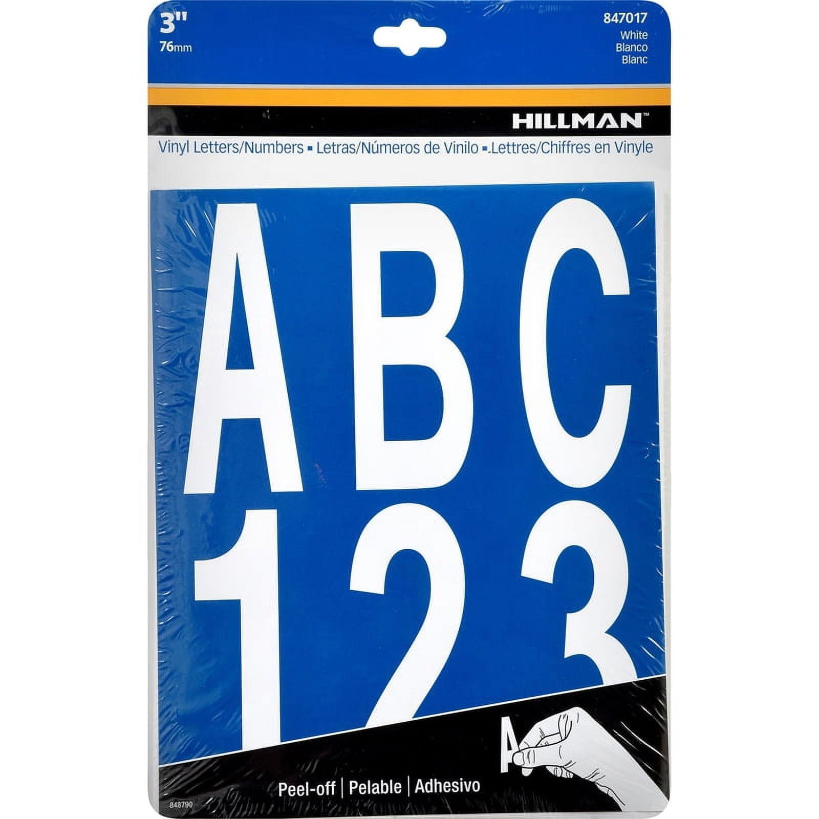 Duro Vinyl Letters, Complete Set Letters & Numbers, Gothic, No. 3214, 1  inch Silver