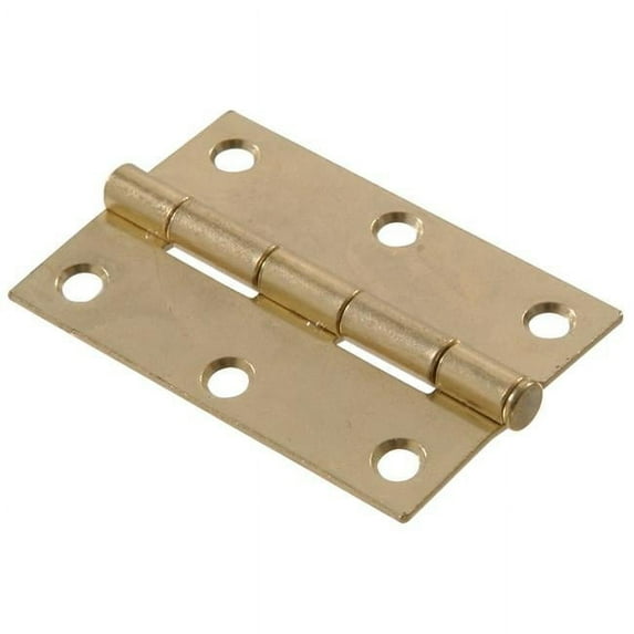 Hillman 852588 2.5 in. Light Narrow Hinge with Removable Pin, Brass Plated
