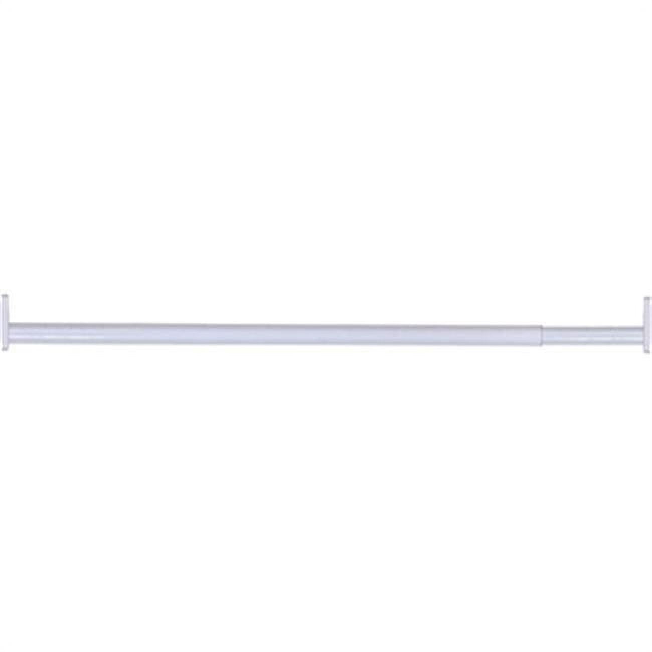 Adjustable White Steel Closet Rod, 30-48 Inch