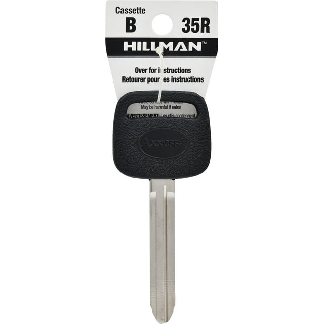 Hillman 87019 Axxess+ Brass Auto Key 35R, Rubberhead, Replacement Key