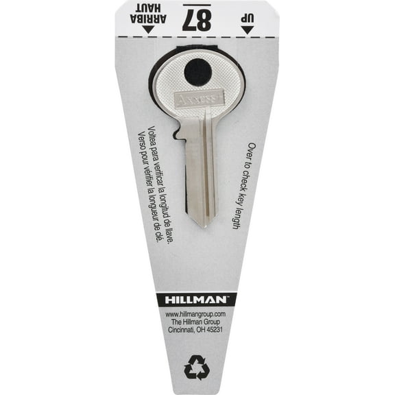 Hillman 88531 #87 Key, Replacement Corbin Blank Key, Brass