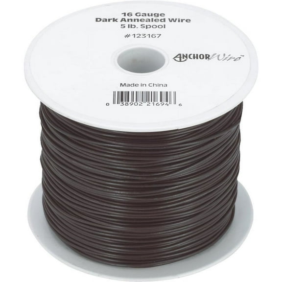 Hillman Anchor Wire 16 Ga. 5 Lb. Dark Annealed Steel Mechanics and Stovepipe General Purpose Wire Spool
