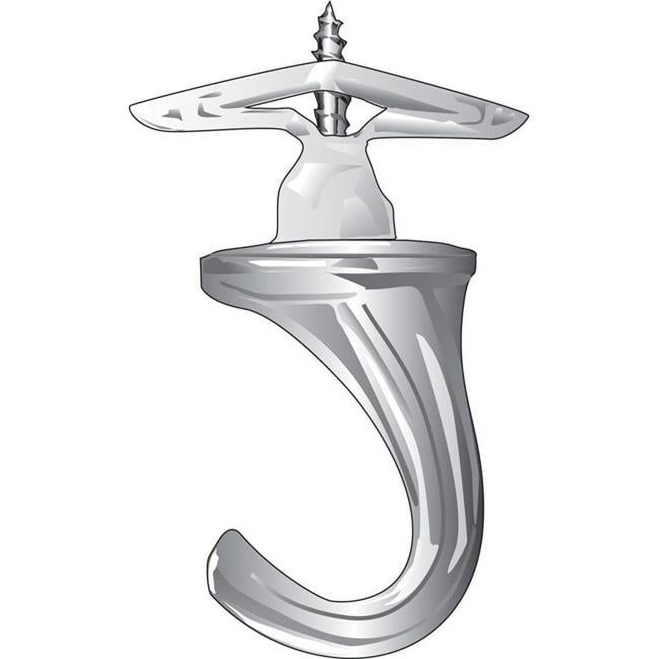 Large Brass and White Metal Versa Hook, 1-Pack