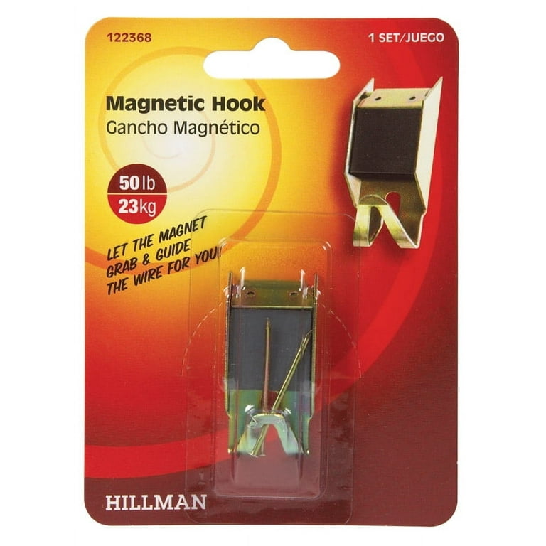 Hillman AnchorWire Brass-Plated Magnetic Picture Hanger 50 lb 1 pk Hillman AnchorWire Brass-Plated Magnetic Picture Hanger 50 lb 1 pk