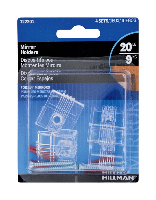 Hillman AnchorWire Mirror Heavy Duty Mirror Holder 1 lb 4 pk Hillman AnchorWire Mirror Heavy Duty Mirror Holder 1 lb 4 pk
