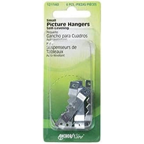 Hillman AnchorWire Silver Steel Self-Leveling Hanger Small 6 pk 1 lb.