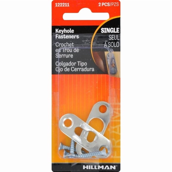 Hillman Anchorwire Steel Keyhole Fasteners Picture Hanger Mirror 2 Pk 122211