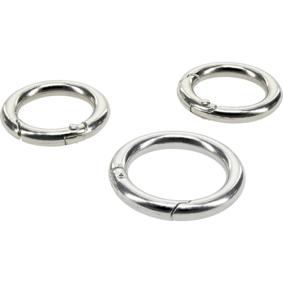 Silver Pickup Rings Hillman Assorted Spring Rings, Easy Release Key Ring, Steel, Silver ...