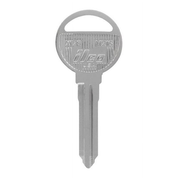 Hillman 5964002 Automotive Universal Key Blank for Double Sided for Ford - Case of 10, Black & Silver