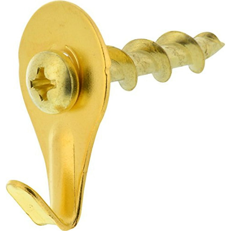Hillman WALL DOG Brass-Plated Gold Self-Drilling Picture Hanger 50 lb 10 pk Hillman WALL DOG Brass-Plated Gold Self-Drilling Picture Hanger 50 lb 10 pk