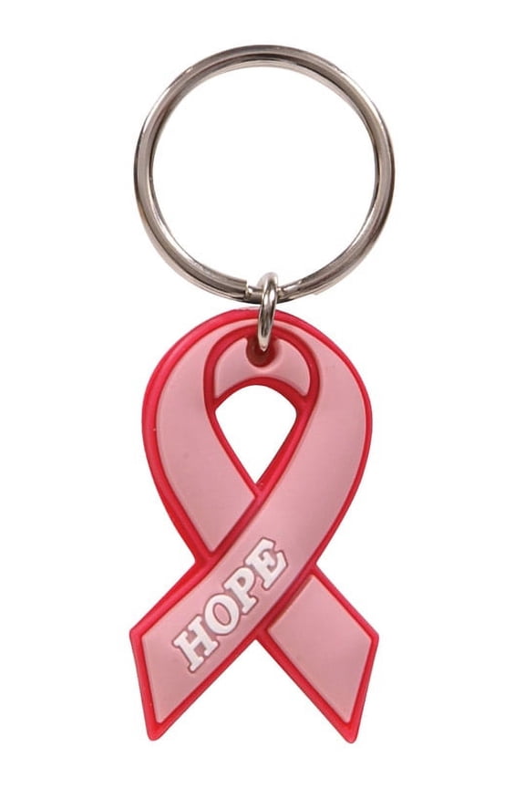 Breast Cancer Ribbon Keychain