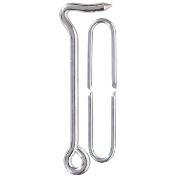 Hillman Builders Hardware 852541 5 in. Zinc Gate Hook Latches with Staples