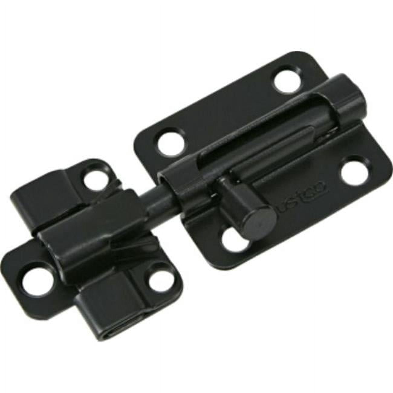 Hillman Builders Hardware 854477 2.5 in. Ajustlock Barrel Bolt, Black ...
