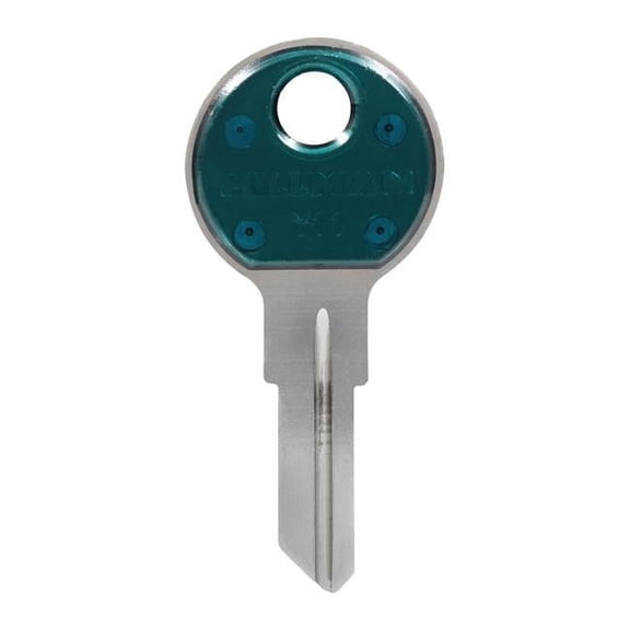 Hillman 5969670 Colorplus Traditional Key House & Office Blank Single Sided Universal Key - Green & Silver, Pack of 5