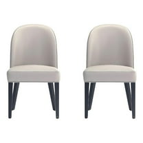 Hillman Dining Chair with Solid Wood Frame in Light Gray - Set of 2