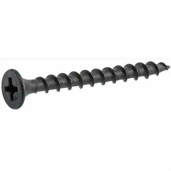 Hillman Drywall Screw 6x1 Coarse Thread Steel Black - Easy Installation - 100pc, 1"